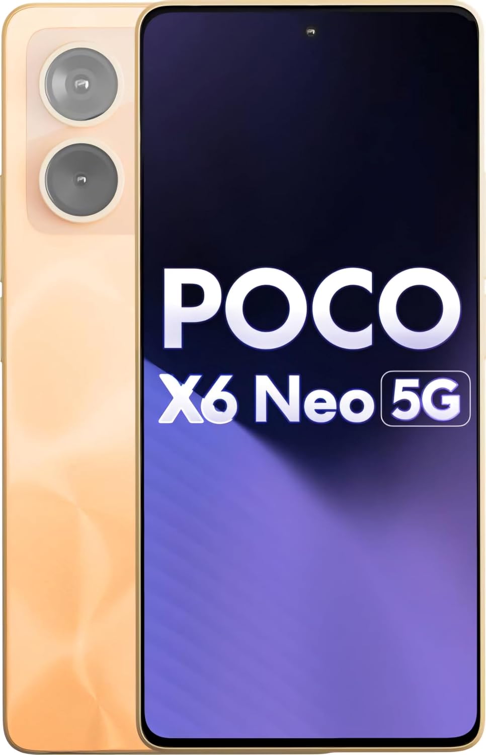 POCO X6 Neo 5G (Martian Orange, 8GB RAM, 128GB Storage) | Dimensity 6080 Processor | 5000 mAh Battery + 33W Fast Charging | 108MP + 2MP Rear Camera & 16MP Front