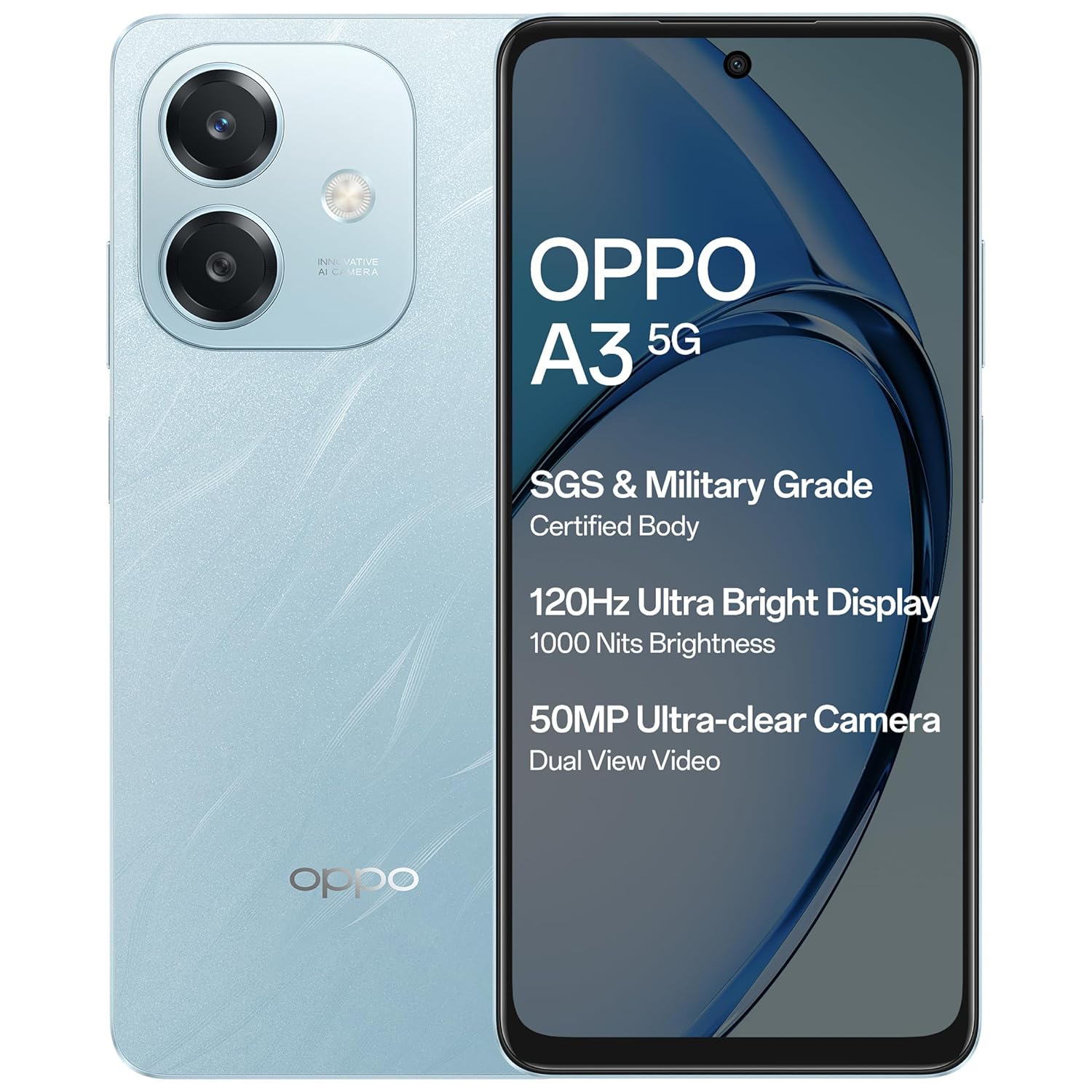 OPPO A3 5G (Ocean Blue, 6GB RAM, 128GB Storage)