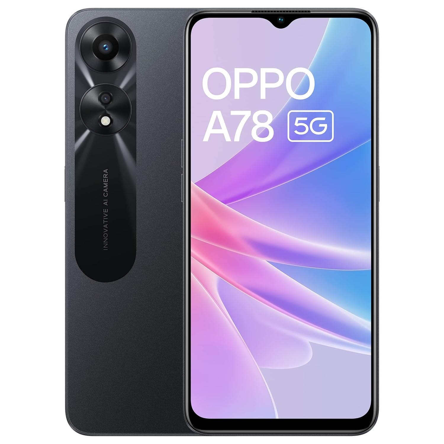 Oppo A78 5G (Glowing Black, 8GB RAM, 128 Storage) | 5000 mAh Battery with 33W SUPERVOOC Charger| 50MP AI Camera | 90Hz Refresh Rate | with No Cost EMI/Additional Exchange Offers