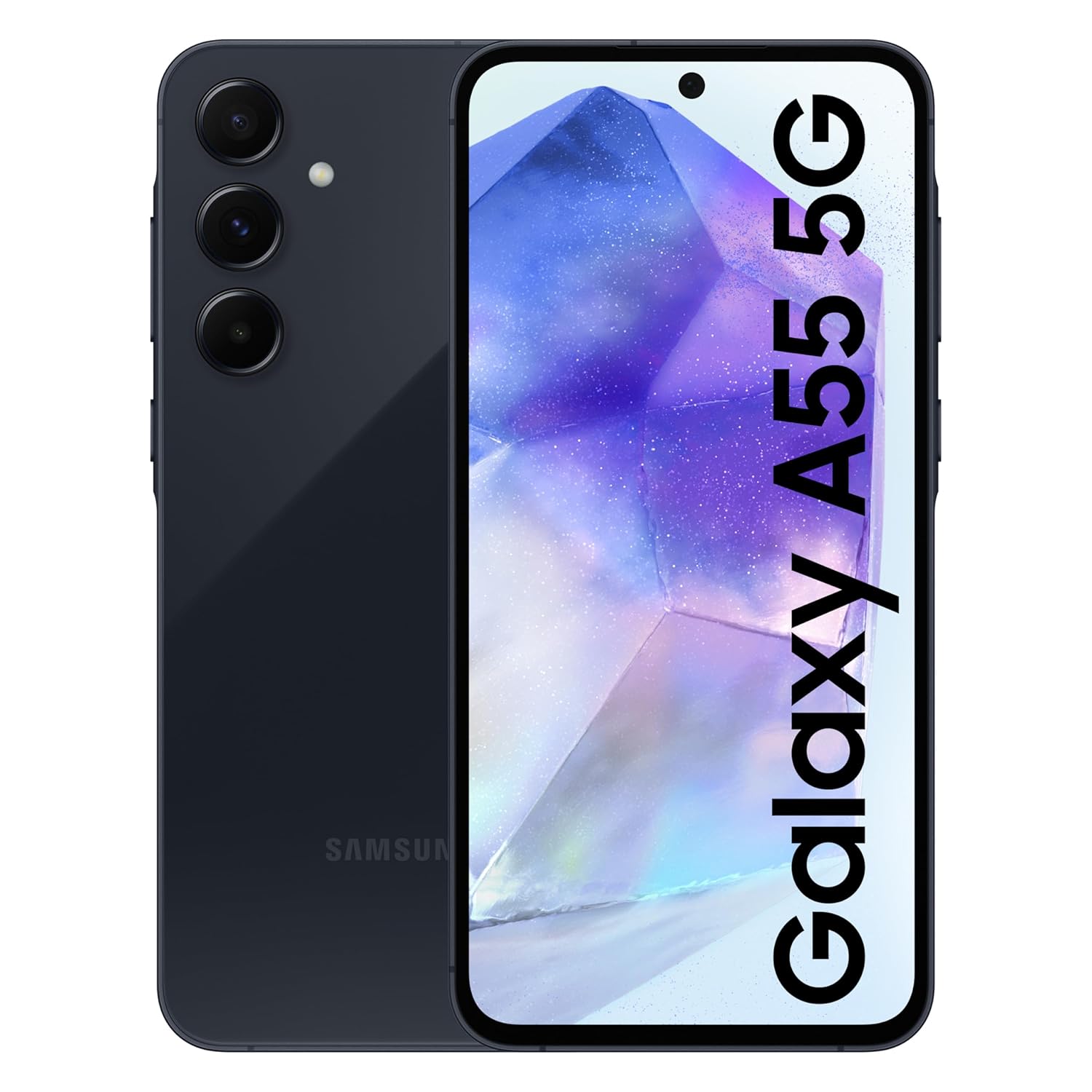 Samsung Galaxy A55 5G (Awesome Navy, 8GB RAM, 256GB Storage) | Metal Frame | 50 MP Main Camera (OIS) | Nightography | IP67 | Corning Gorilla Glass Victus+ | sAMOLED with Vision Booster