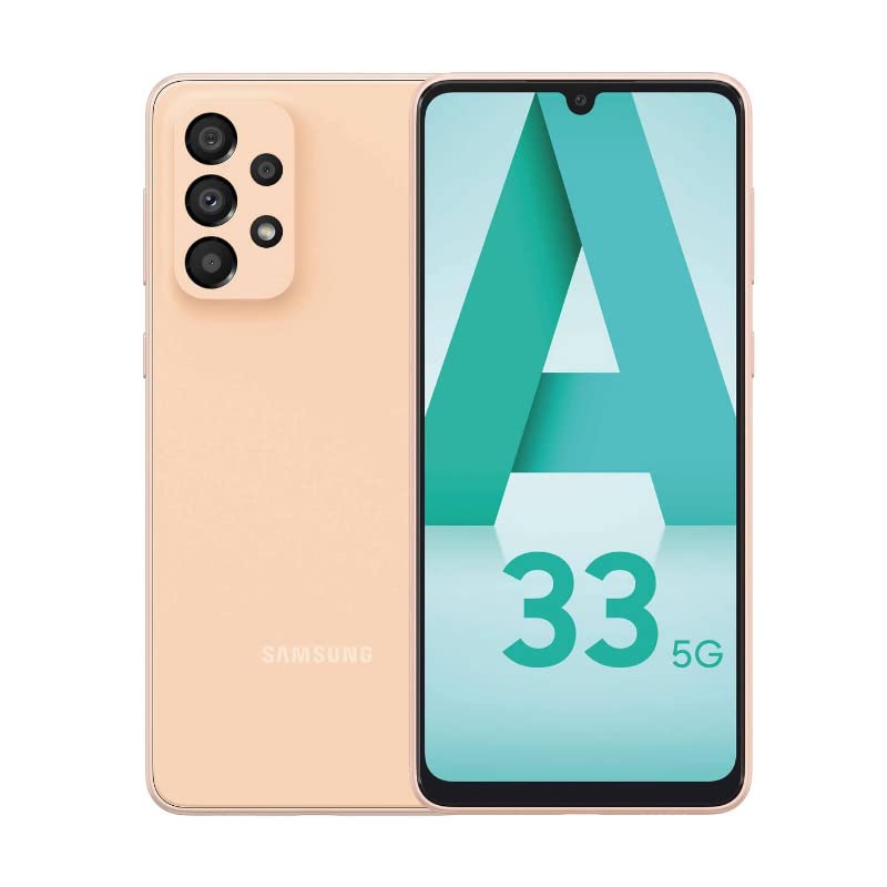 Samsung Galaxy A33 5G (Awesome Peach, 8GB, 128GB Storage) | 48 MP No Shake Cam | Voice Focus | Upto 16 GB RAM with RAM Plus | Travel Adapter to be Purchased Separately